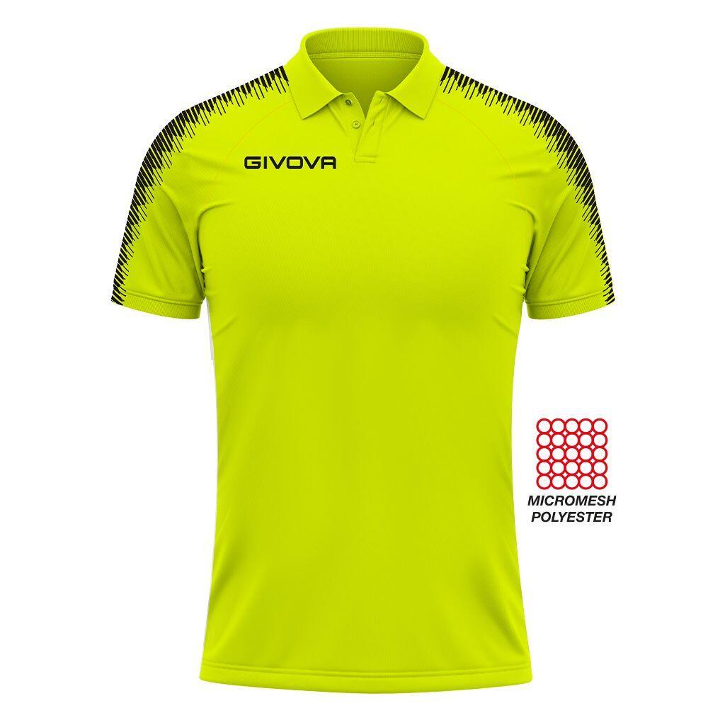 GIVOVA Givova Fluo Geel Sport Polo Shirt L - Ademend & Lichtgewicht