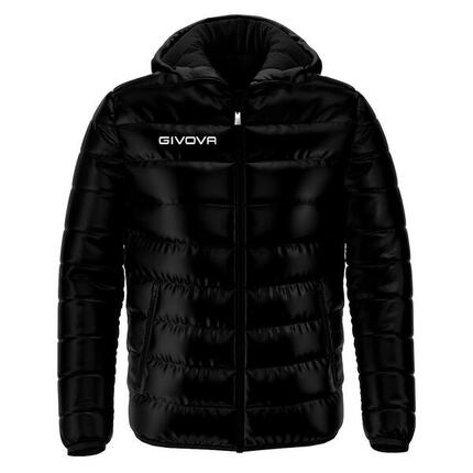 Warehouse 4 Steppjacke mit Kapuze, Schwarz/Citronengelb, XS.