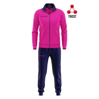 TUTA complete uomo ( acetato-poliestere) givova fuxia/blu