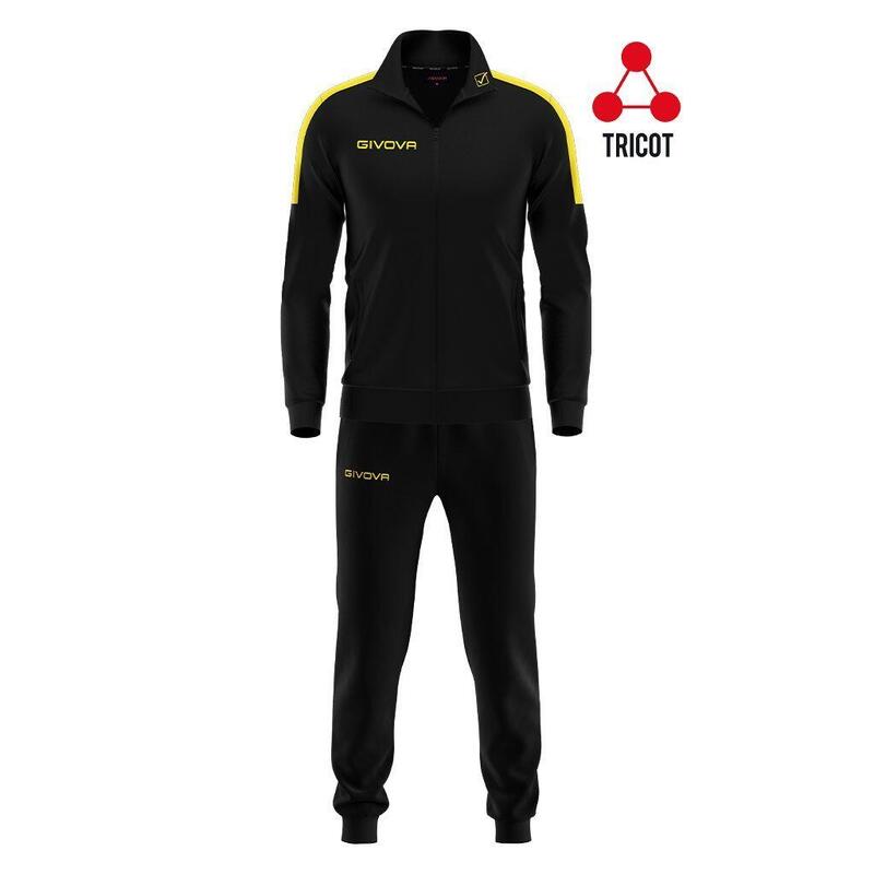 Tute complete uomo ( acetato-poliestere) givova nero/giallo