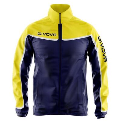 Giacca impermeabile (k-way) uomo givova blu/giallo