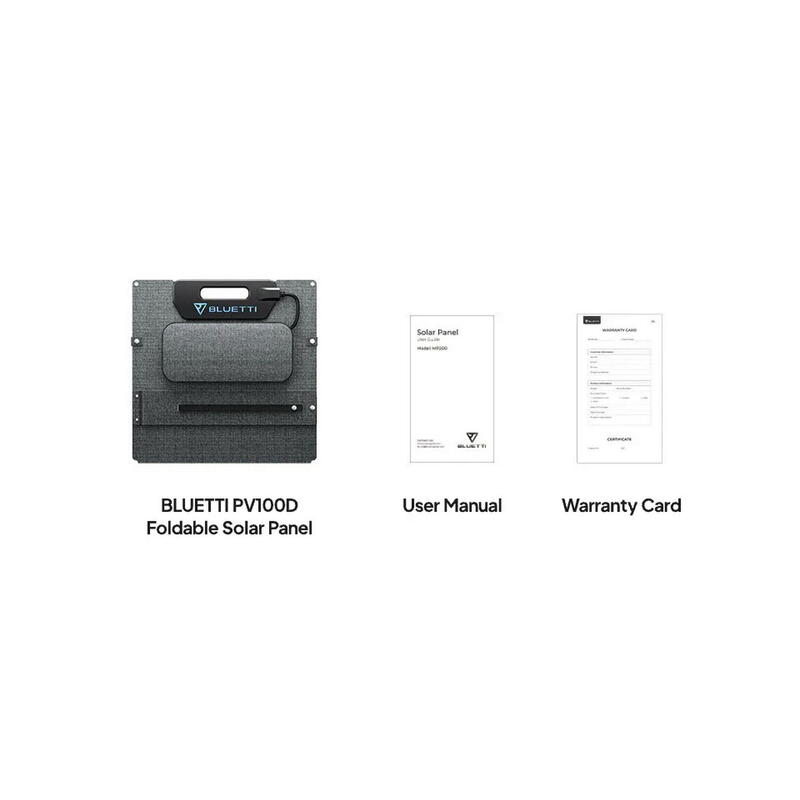 Panou solar portabil BLUETTI PV100, 100 W pentru AC180P/AC70P/AC50P, IP67