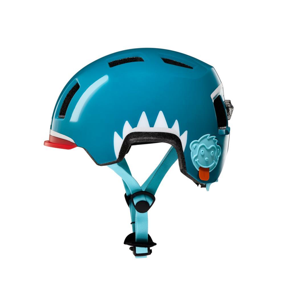 AFFENZAHN Helm Hai Petrol Größe S 45-51cm Kopfumfang mit Sicherheits-Rücklich... 2/3