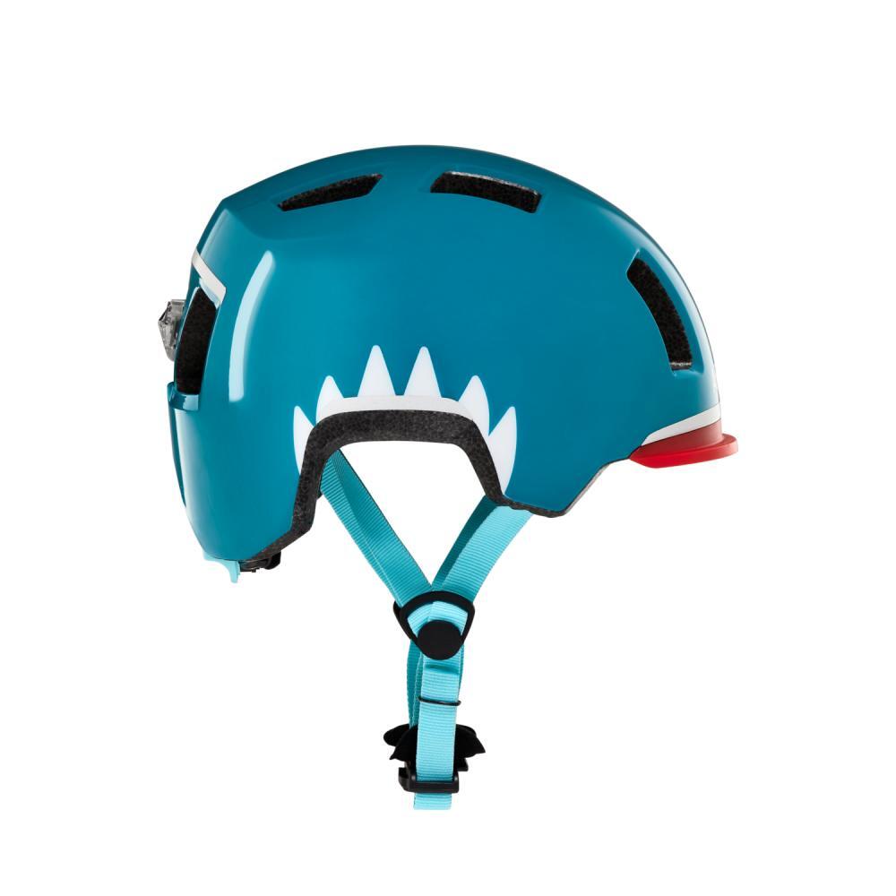 AFFENZAHN Helm Hai Petrol Größe S 45-51cm Kopfumfang mit Sicherheits-Rücklich... 3/3