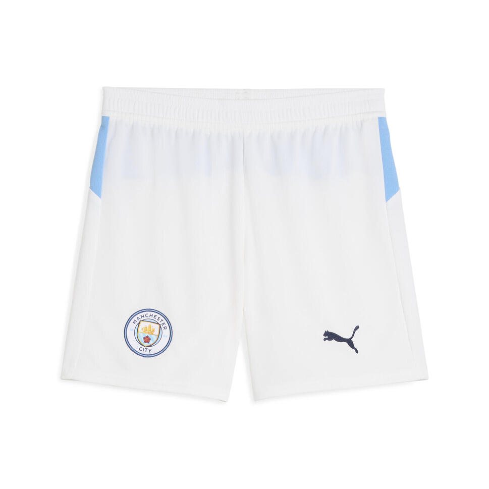 Młodzieżowe szorty Manchester City 25/26 PUMA White Team Light Blue
