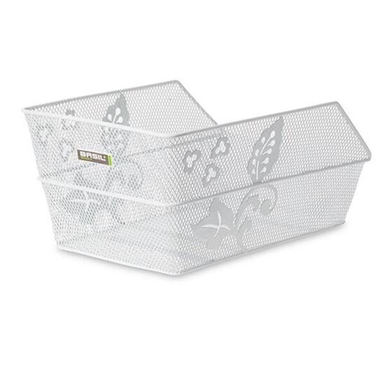 Basil Cento Flower - Panier à vélo - à l'arrière - blanc