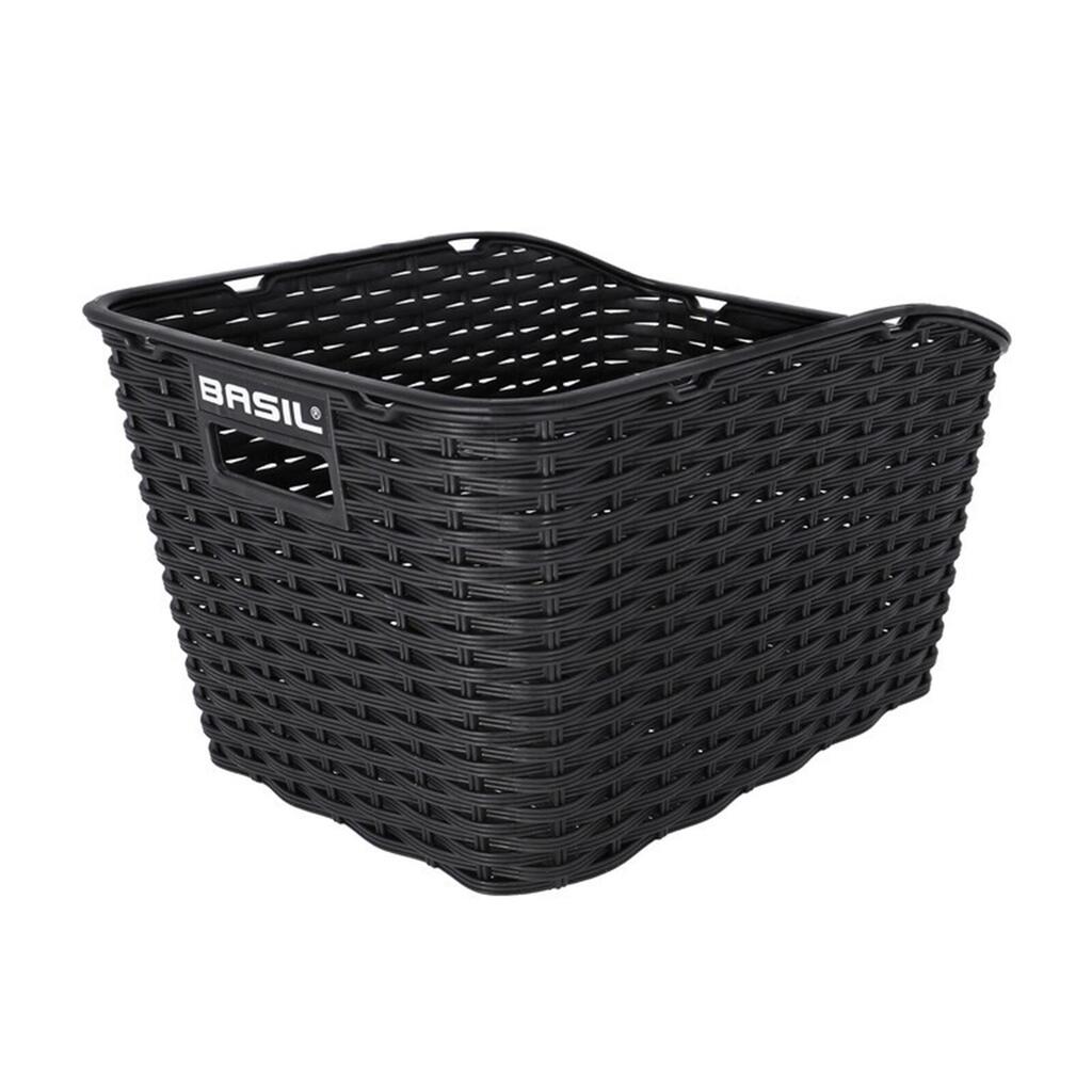 Basil Weave WP - Durable Bicycle Basket for Rear - Black