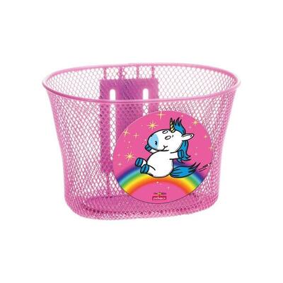 BIKE FASHION cestino bici bambini anteriore unicorno rosa