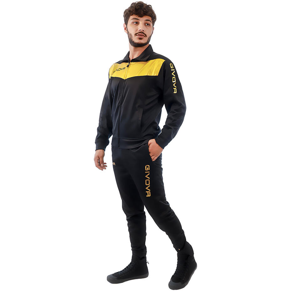 Survêtement Full Zip Homme - Givova or et noir 2/3