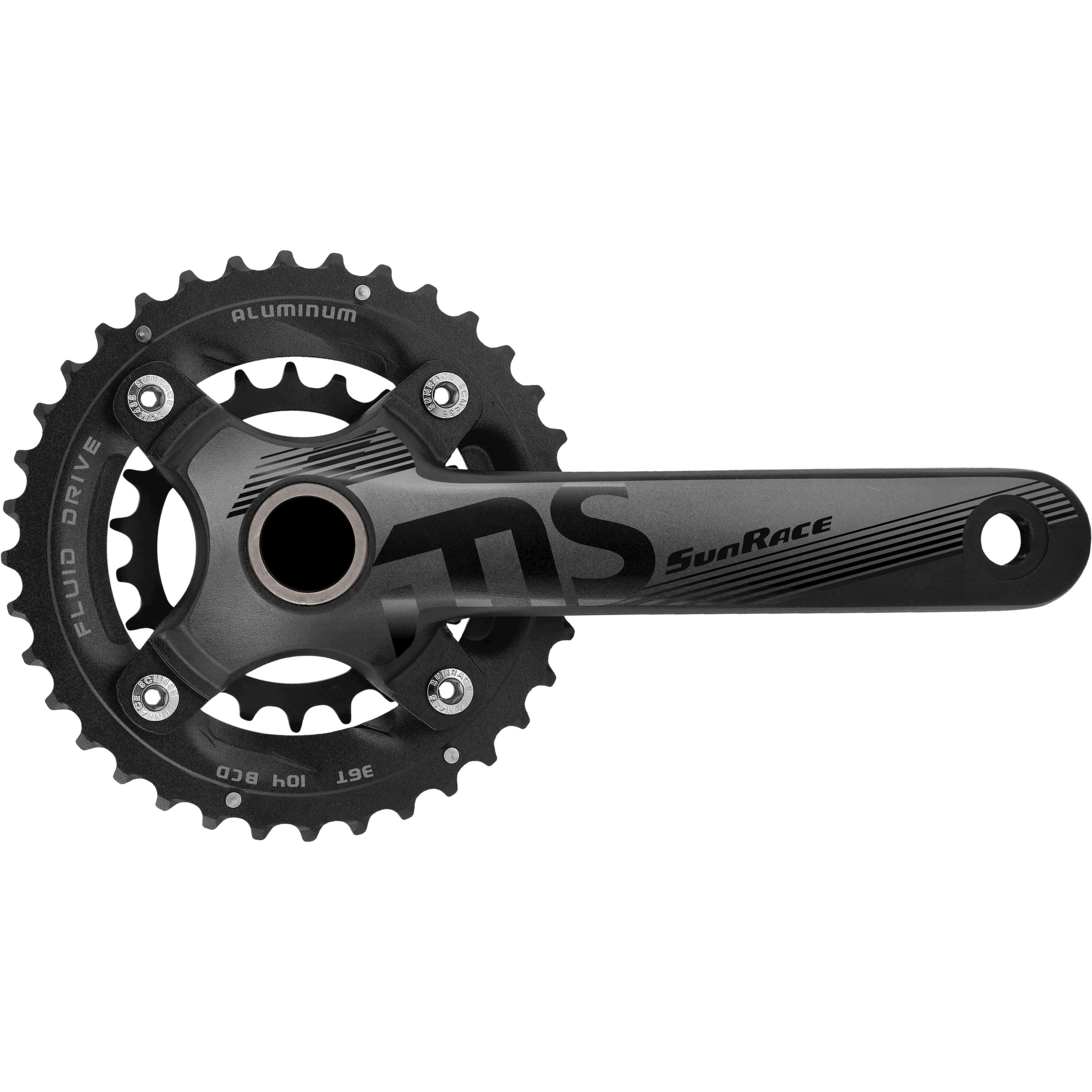 Sunrace Hollowtech FCMS66 10-Speed Crankset 175mm 1/2