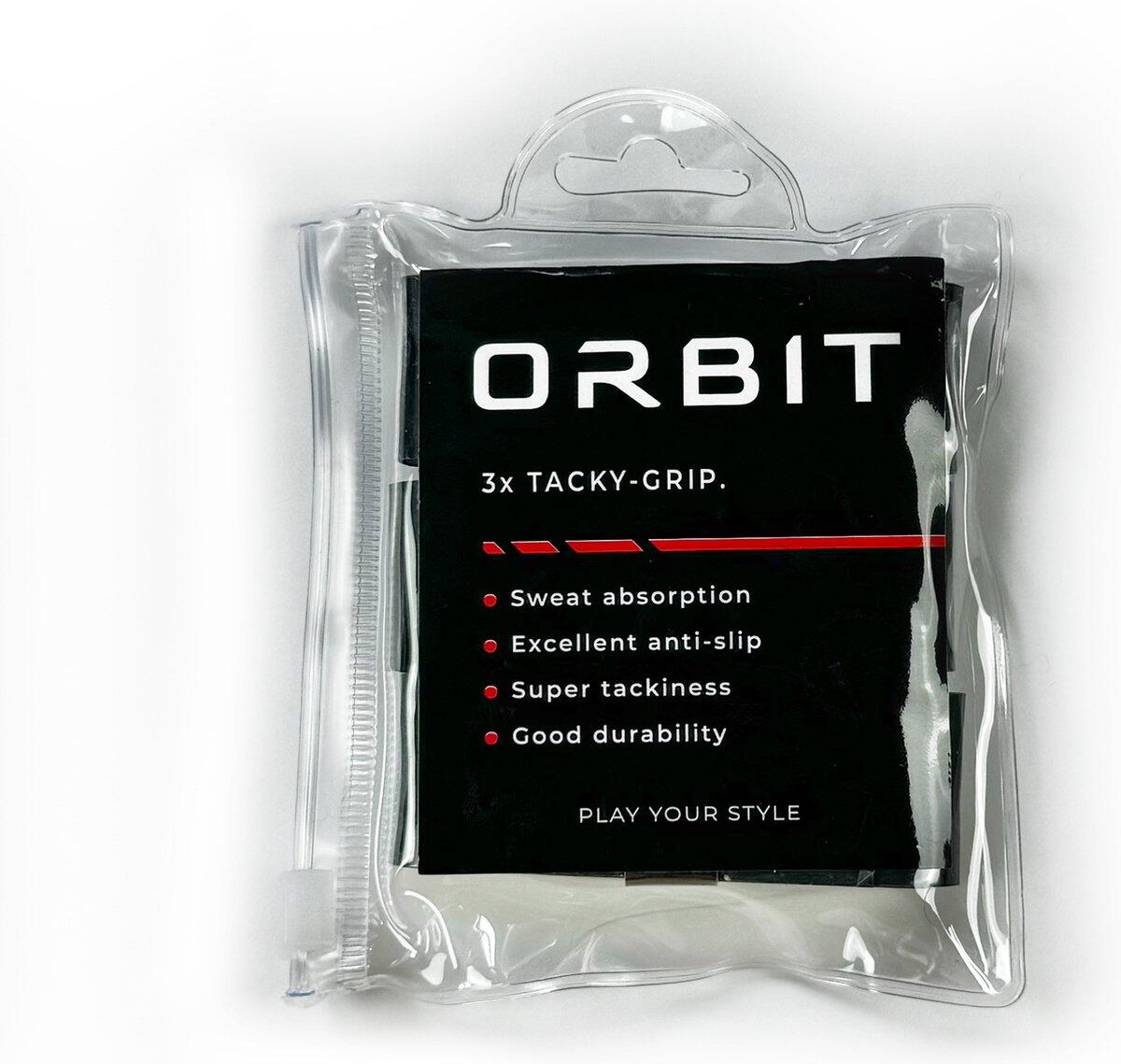 Orbit Overgrip pádel negro raqueta de pádel 3 unidades incl. anillo de goma 2/4
