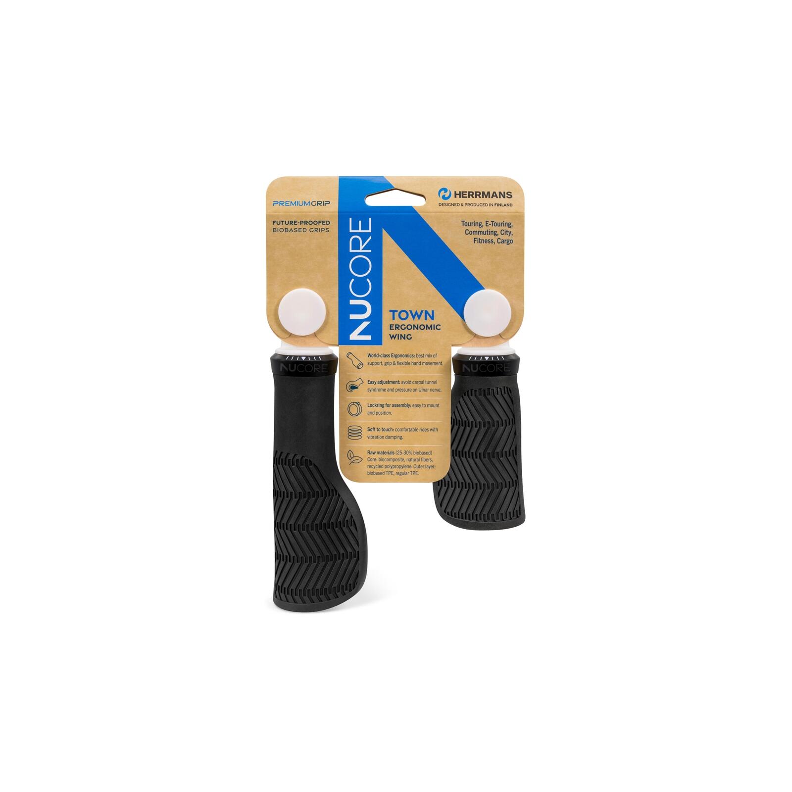 HERRMANS Herrmans Nucore Town Wave Handvatten 130/90 mm Zwart