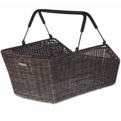 Fietsmand cento rattan look multi system 49 x 34 x 26 cm - bruin