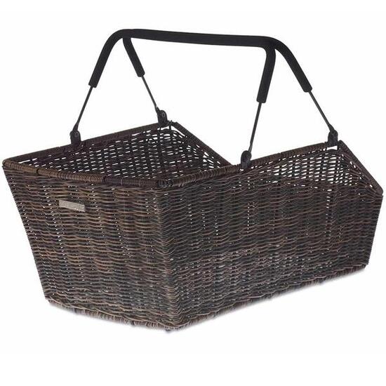 Basil Cento Rattan Look Multi System - Panier de vélo - à l'arrière - Brown