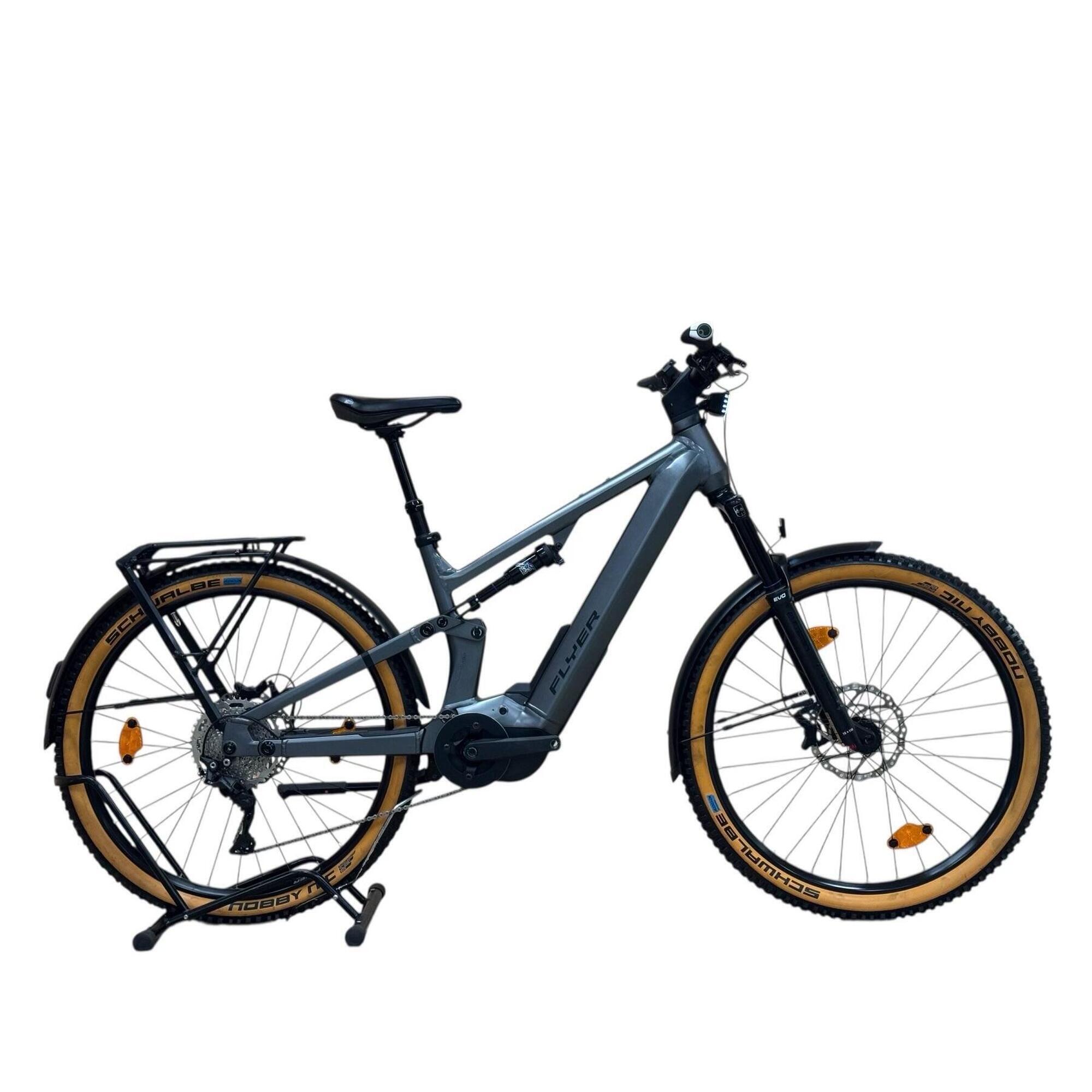 Flyer - Reconditionné - Vtt Électrique Flyer Goroc X 4.10 Fs Shimano - Comme Neuf - Vélo Tout Terrain - Gris|noir - Moyen - Decathlon