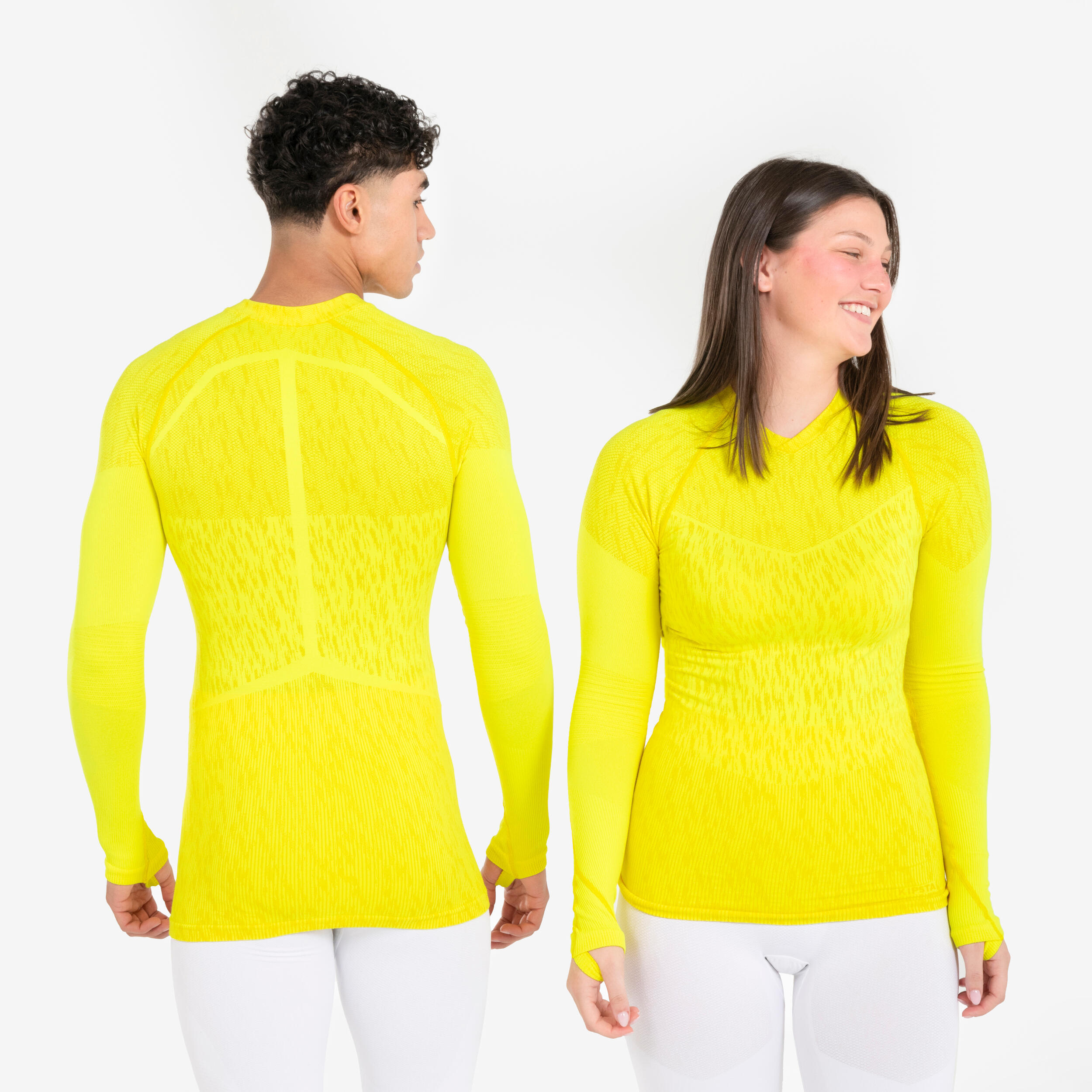Segunda vida - camisola térmica de futebol adulto keepdry amarelo - razoável