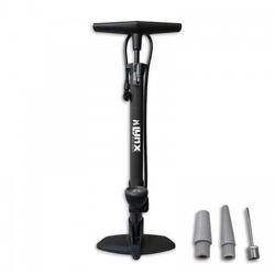 pompe à vélo avec manomètre 6 bar acier 68 cm gris/noir
