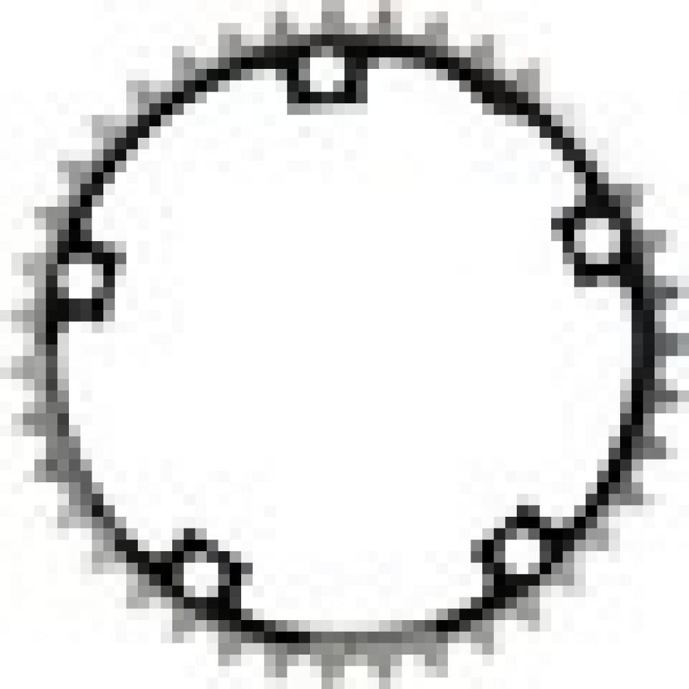 Plateau 7075T6 noir. Entraxe 130 mm (BCD). 38 dents. 3/3