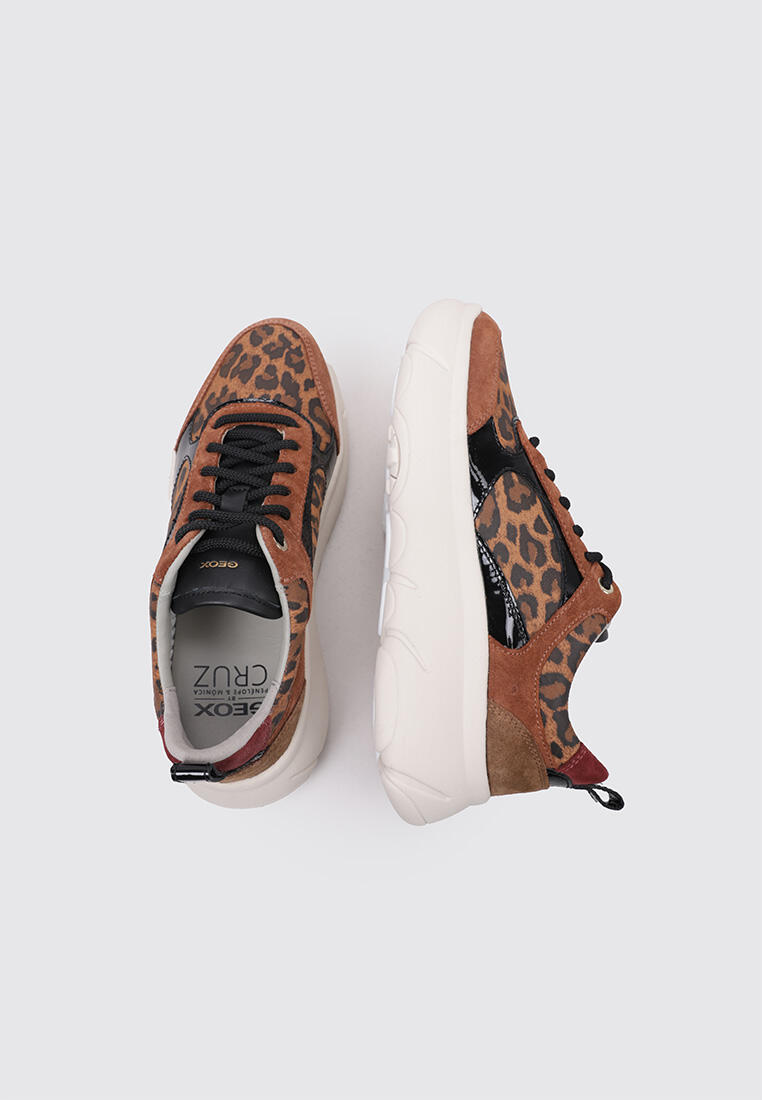 Chaussure de randonnée Baskets Femme Geox D46NHD  Animal prin 5/5