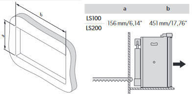 Rejilla de ventilación tapa invierno para frigoríficos camper - LS 100 Blanco 2/4