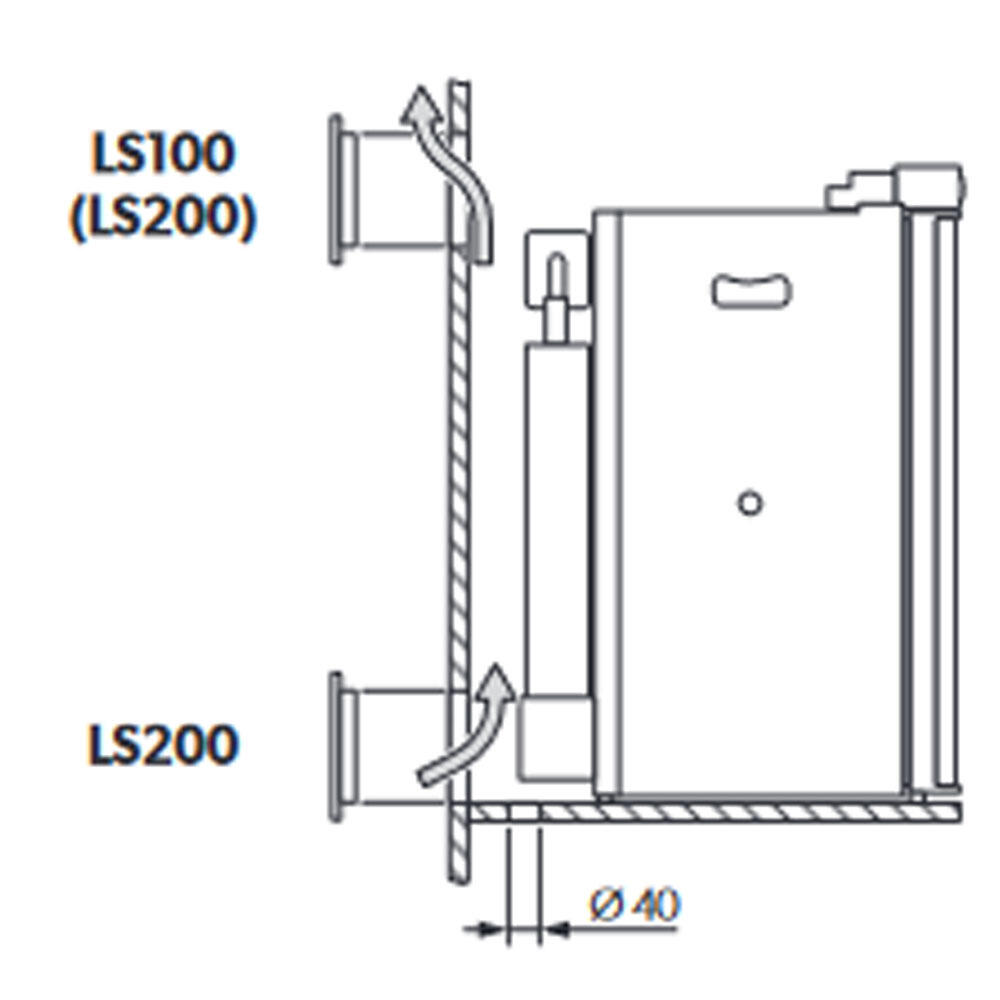 Rejilla de ventilación tapa invierno para frigoríficos camper - LS 100 Blanco 3/4