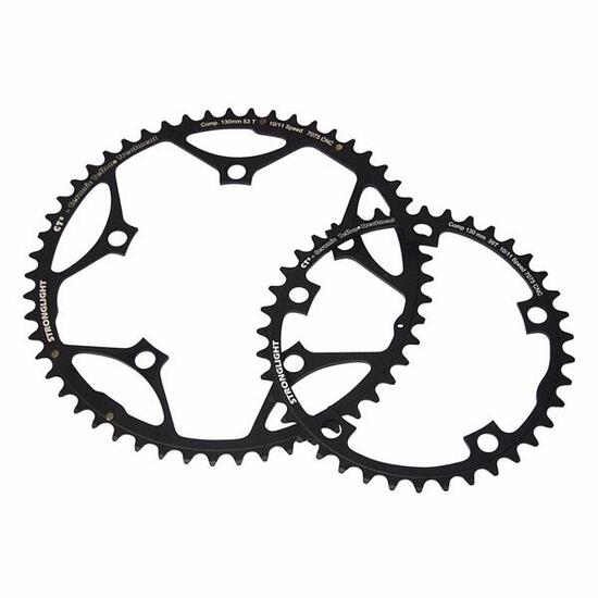 Kettingblad Shimano/Sram/FSA Type S CT2 10/11V 39T Steek 130 Zwart