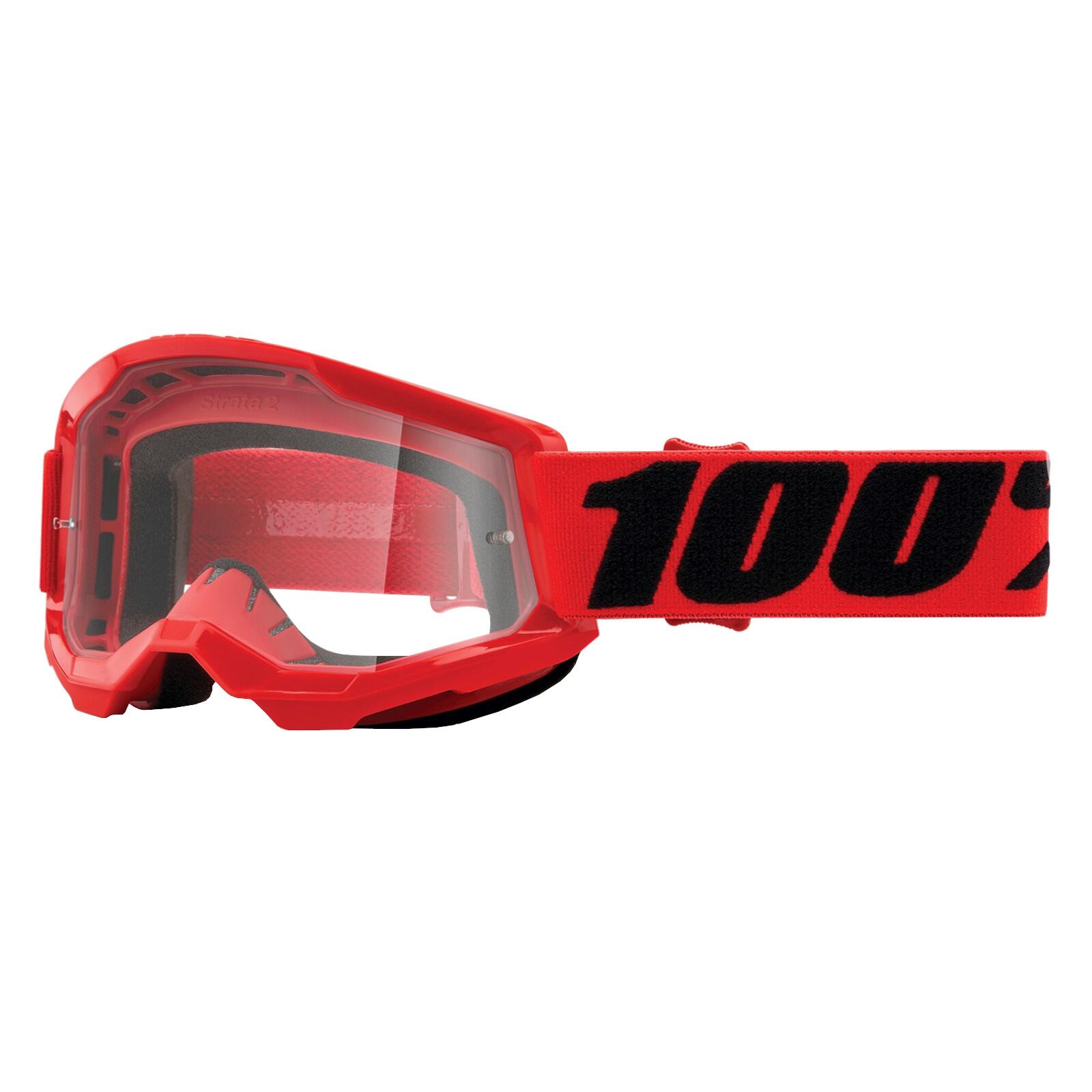 100% - Strata 2 Junior Goggle - Lentille Claire - Red - Lunettes De Soleil - Rouge - Taille Unique - Decathlon