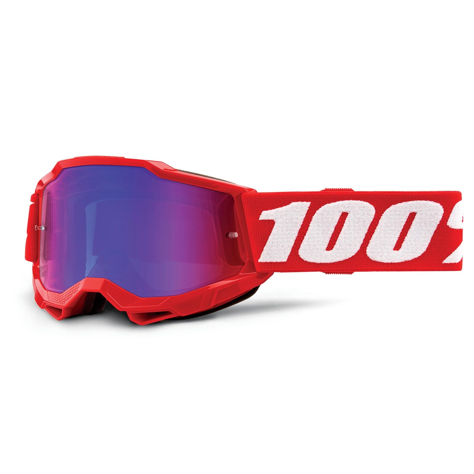 100% - Accuri 2 Junior Goggle - Mirror Lens - Néon Rouge - Lunettes De Soleil - Rouge - Taille Unique - Decathlon