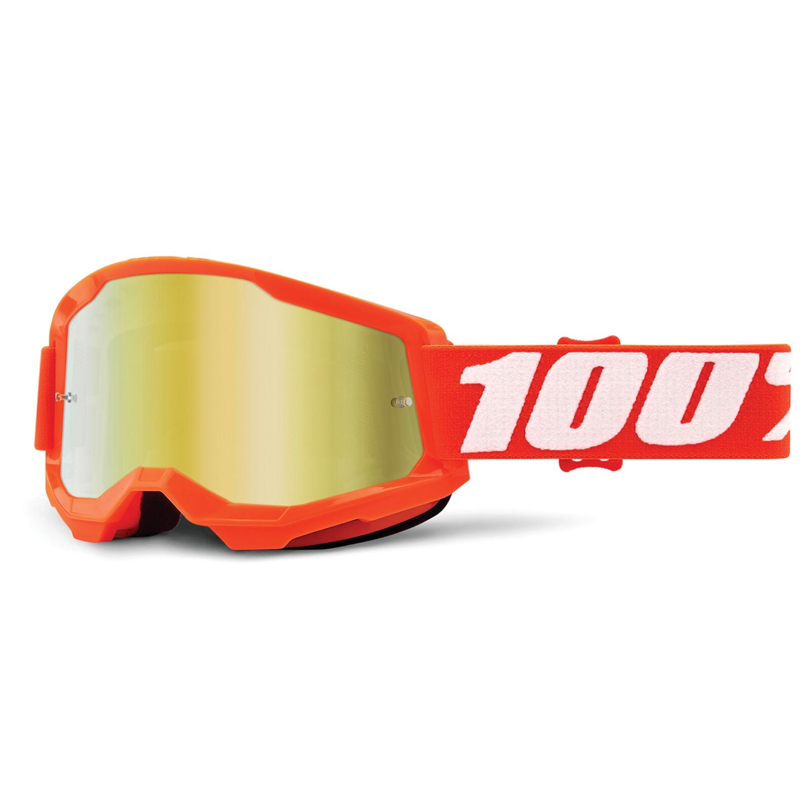 100% - Mtb-brille Goggle  Strata 2 - Mirror Lens,  Orange - Lunettes De Protection - Jaune|orange - Taille Unique - Decathlon