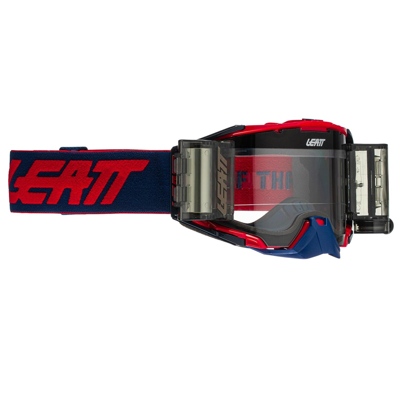 Leatt - Masque Leatt Velocity 6.5 Rolloff Rouge / Bleu / Ecran Clair 83% - Lunettes De Protection - Bleu|rouge - Taille Unique - Decathlon