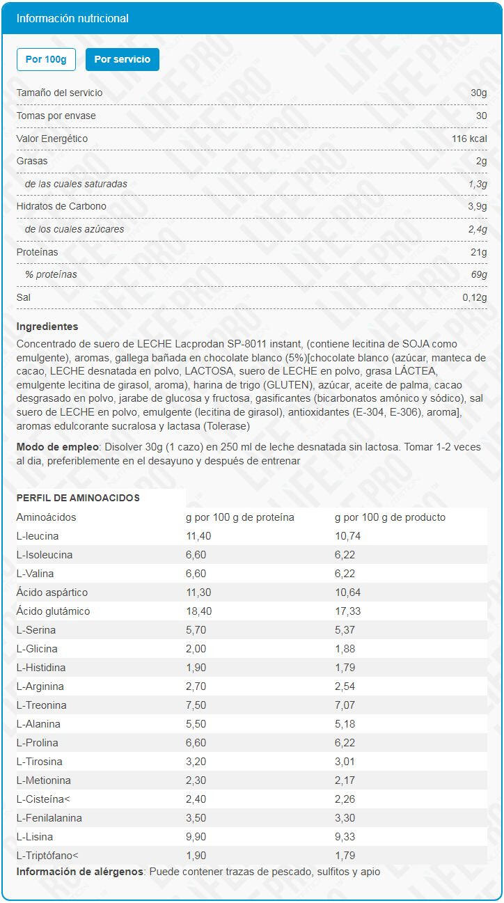 LIFE PRO WHEY GOURMET EDITION 900G 5/5