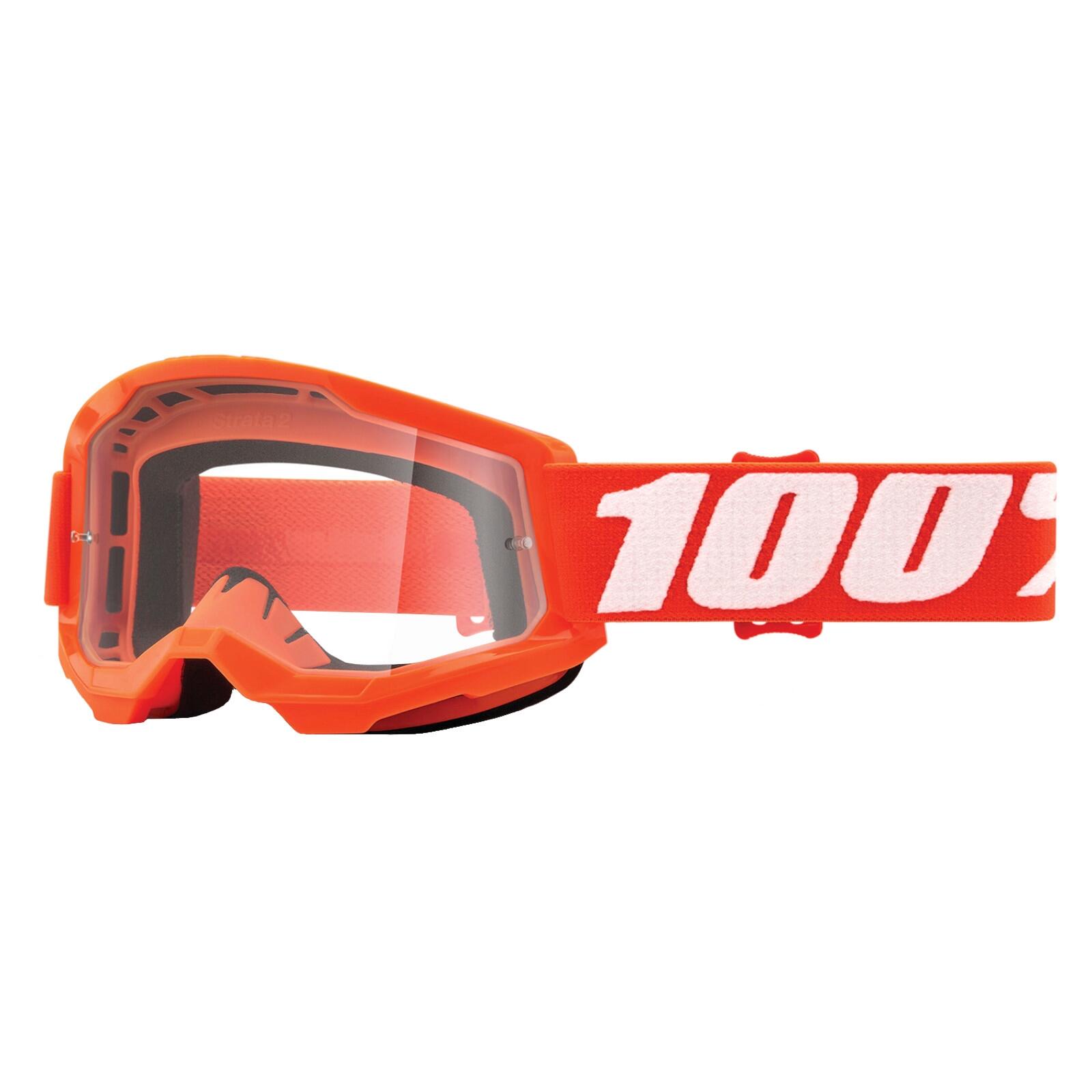 100% - Strata 2 Junior Goggle - Lentille Claire - Orange - Lunettes De Soleil - Jaune|orange - Taille Unique - Decathlon