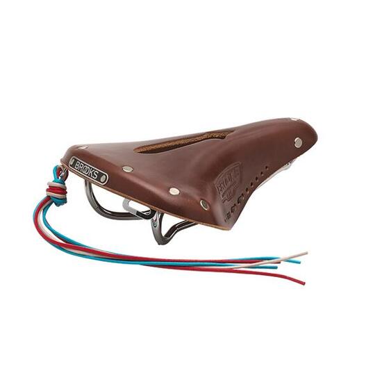 Brooks Saddle B17 Carved Short, Leather, A. Brown A. Brown