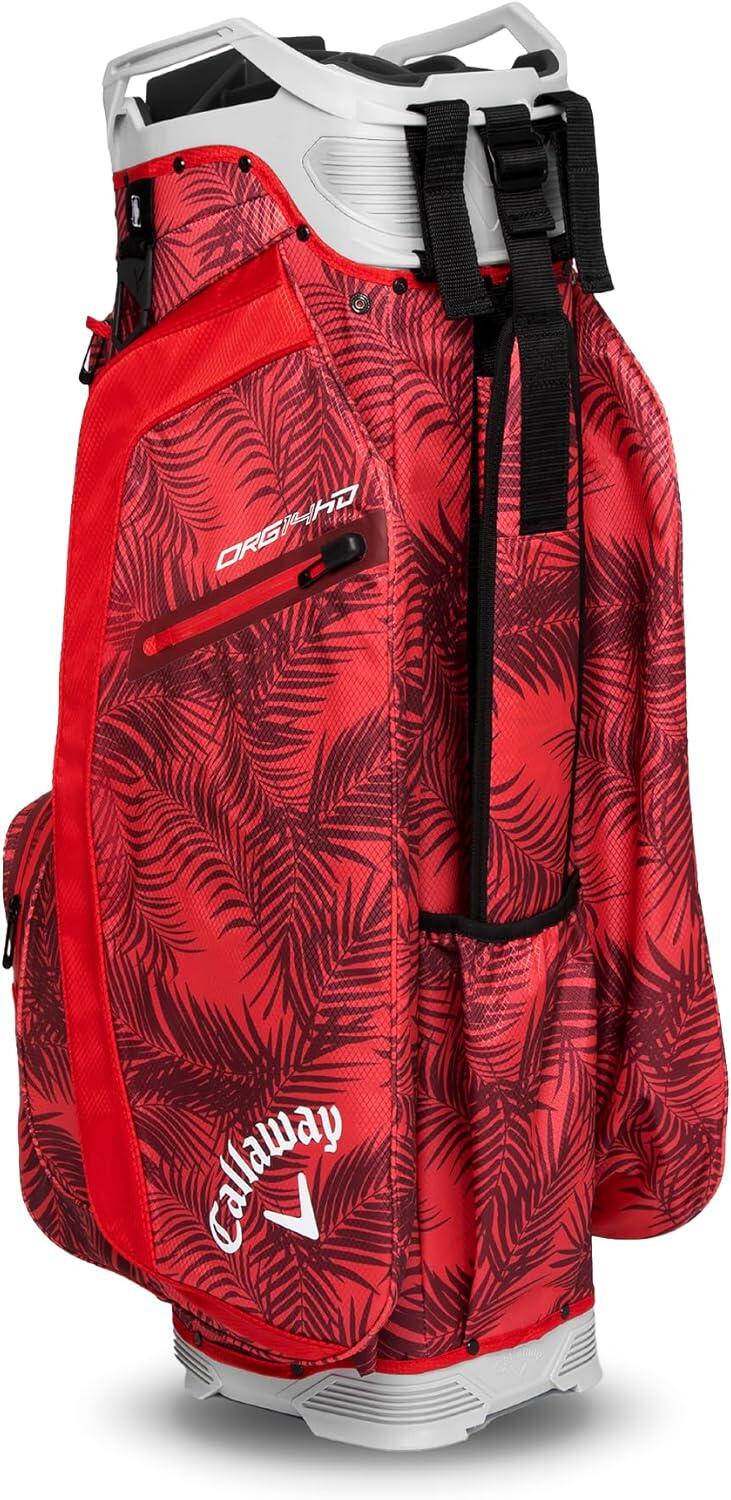 Callaway Golf ORG 14 HD 2025, Saco para Trolley de Golfe, Red Palms/Cinza 5/5