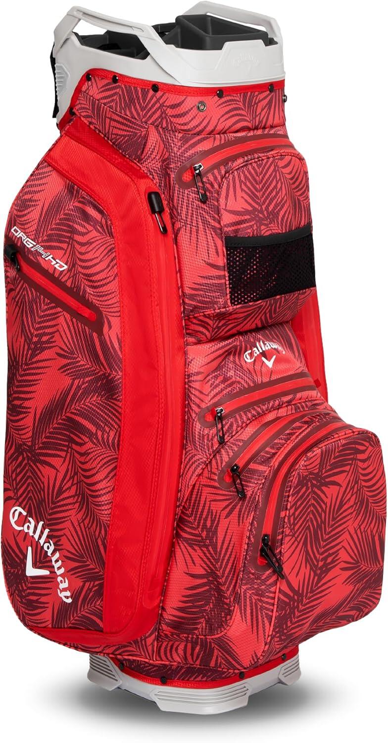 Callaway Golf ORG 14 HD 2025, Saco para Trolley de Golfe, Red Palms/Cinza 3/5