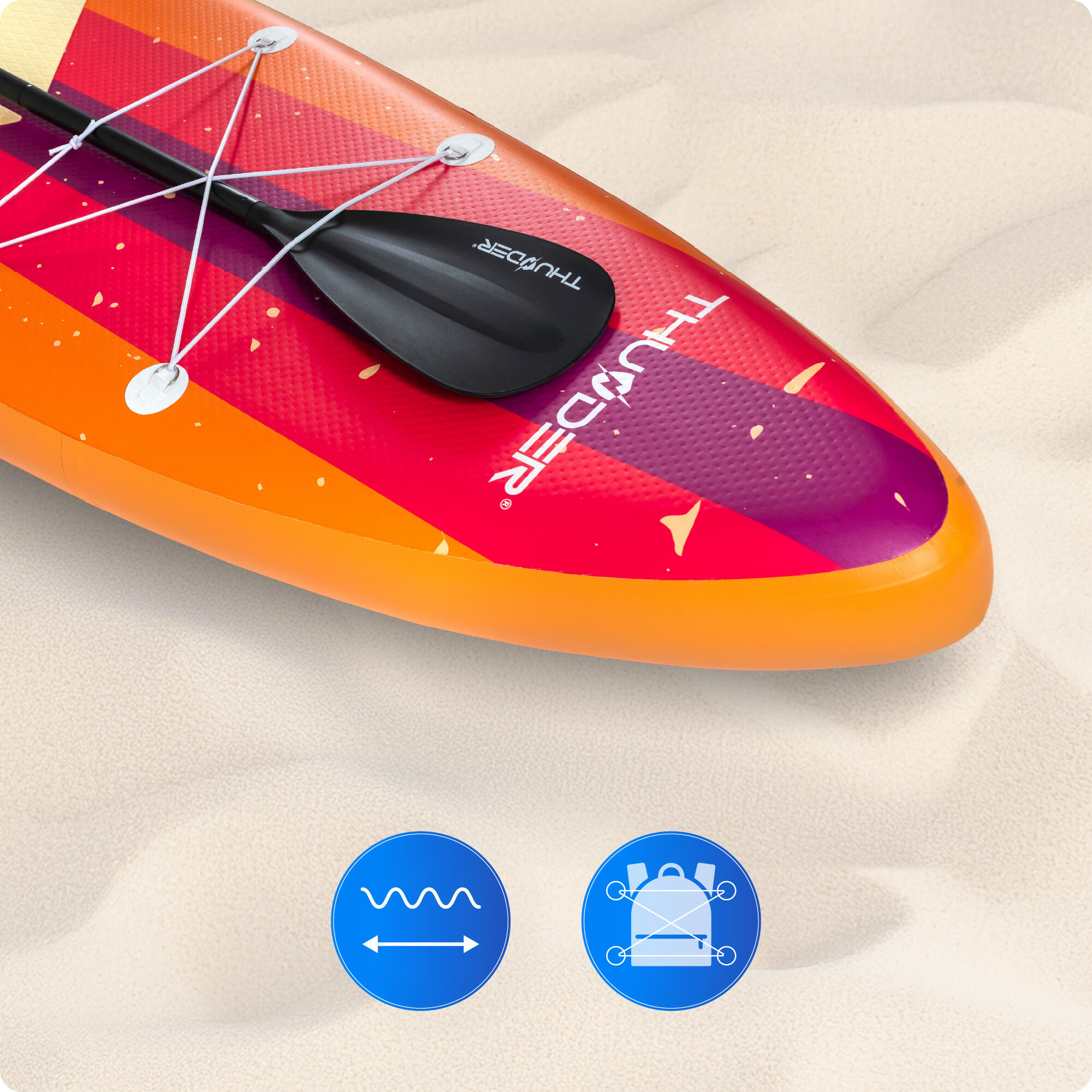 Opblaasbaar SUP-board met accessoires THUNDER RETRO 320cm 6/8