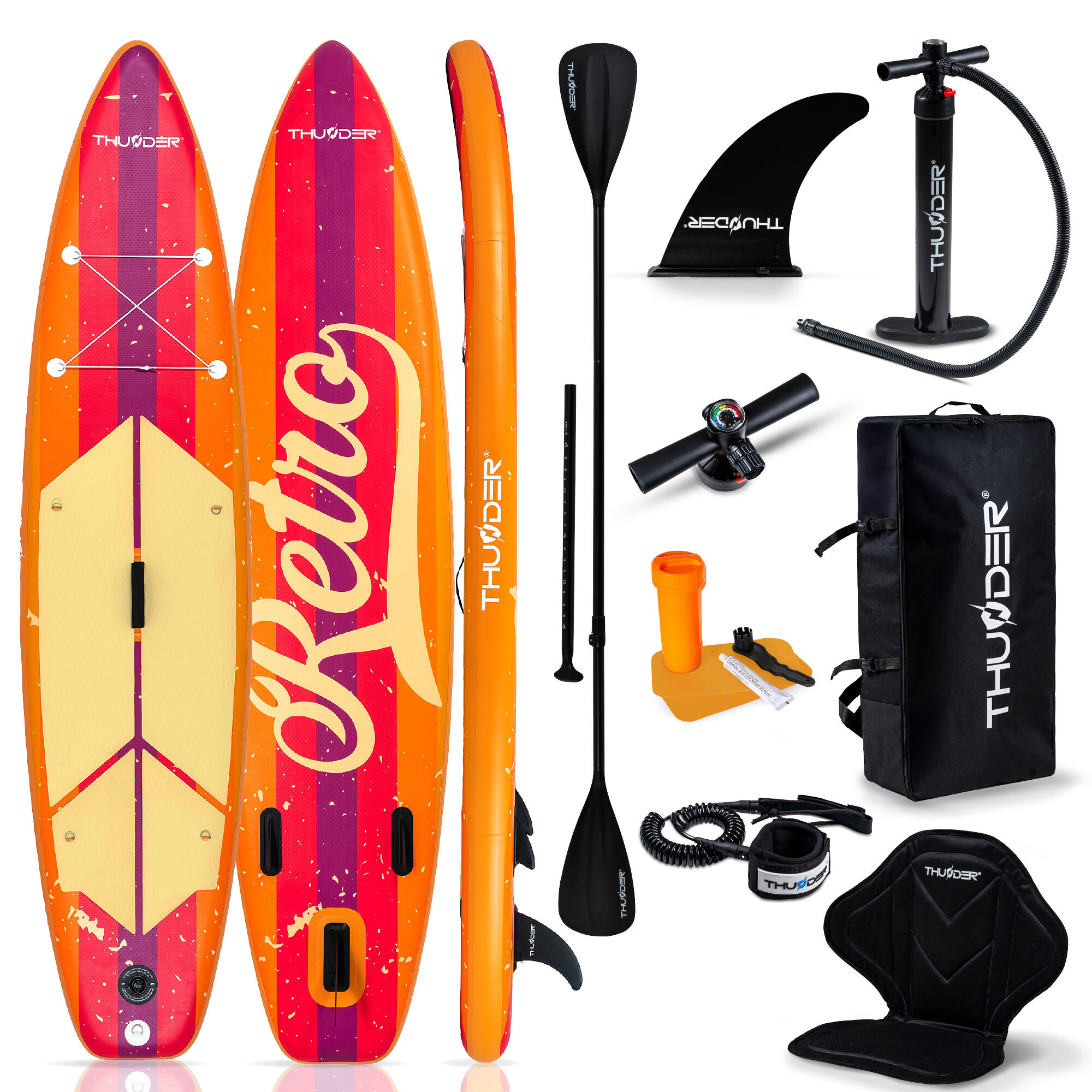 THUNDER Opblaasbaar SUP-board met accessoires THUNDER RETRO 320cm