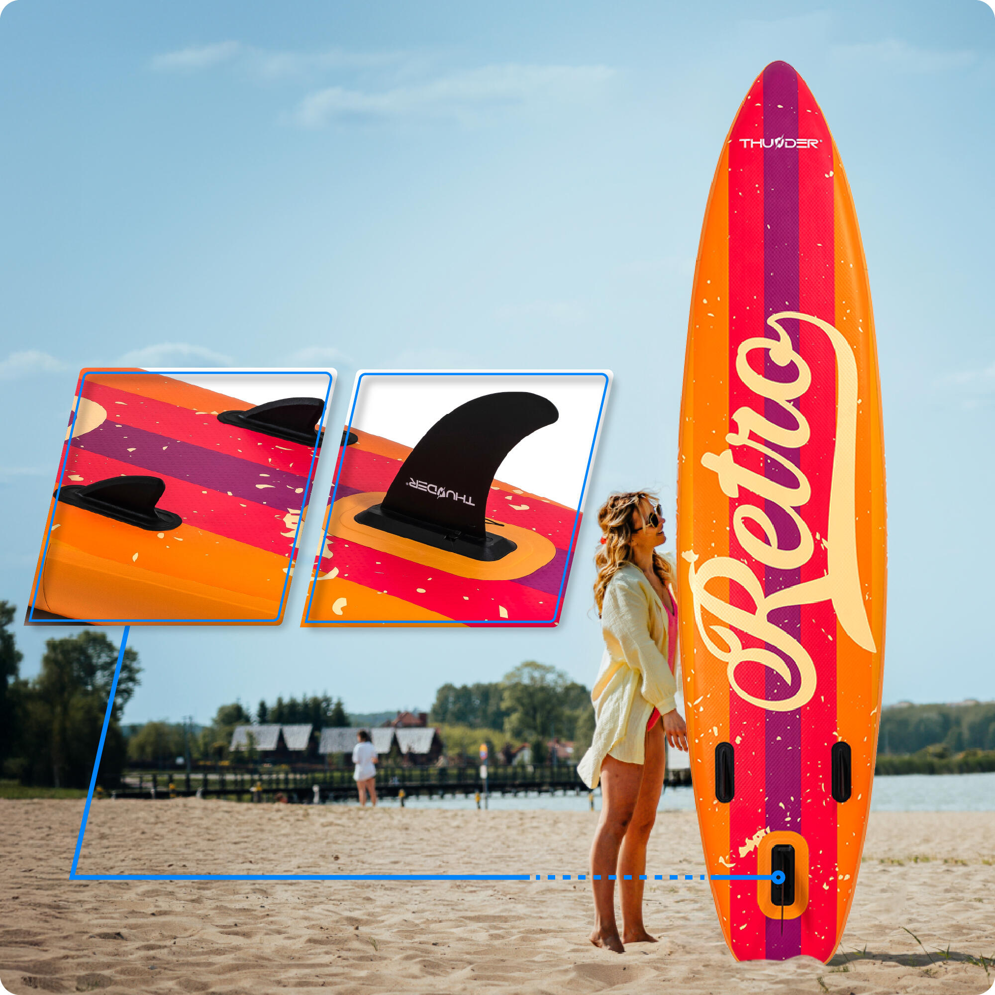 Opblaasbaar SUP-board met accessoires THUNDER RETRO 320cm 5/8