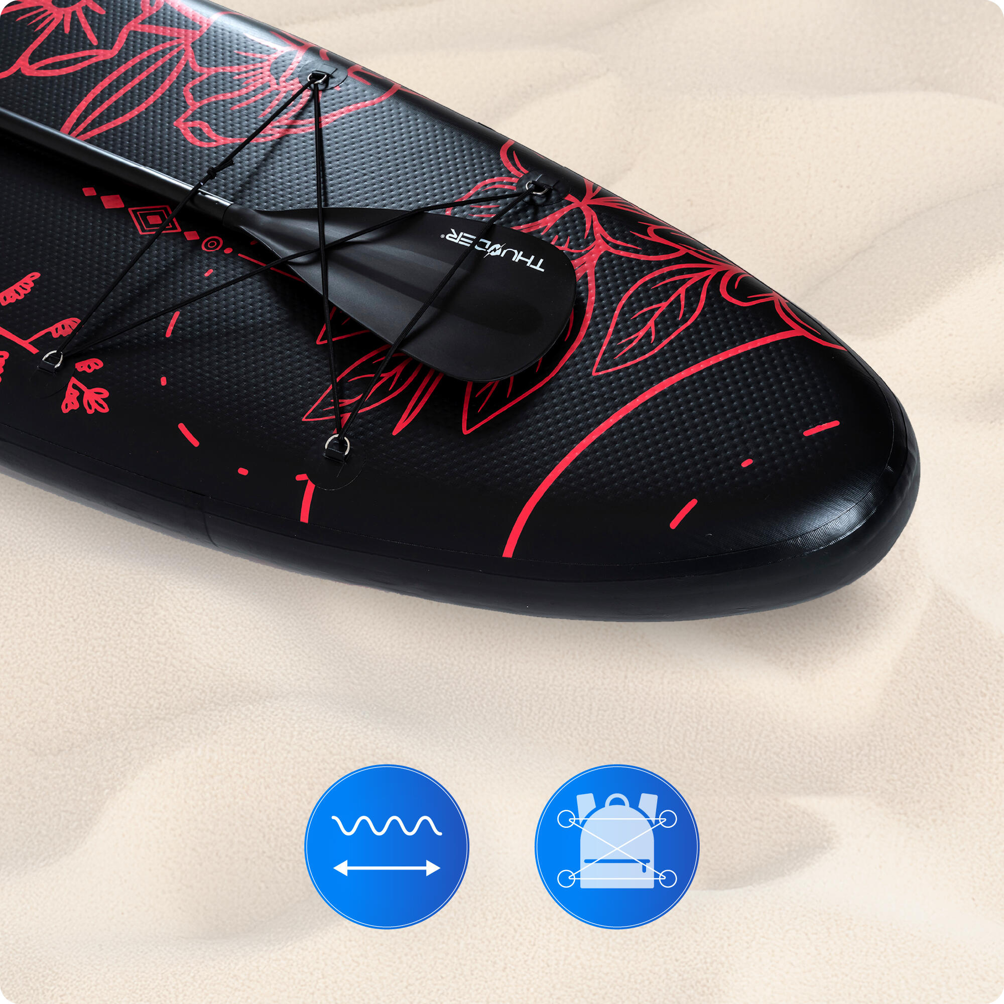 Opblaasbaar SUP-board met accessoires THUNDER MOTH 320cm 6/8