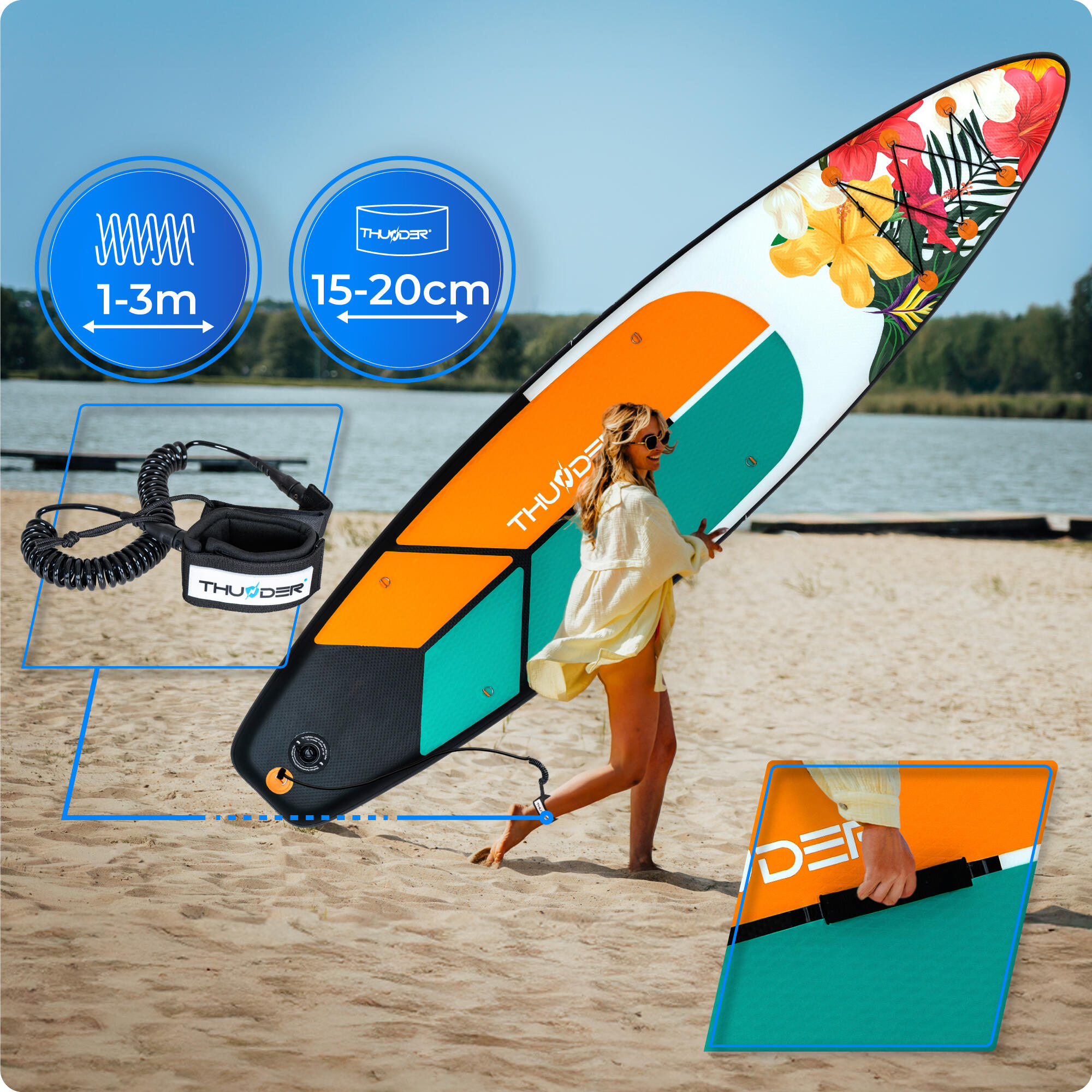 Opblaasbaar SUP-board met accessoires THUNDER NOX 320cm 4/8