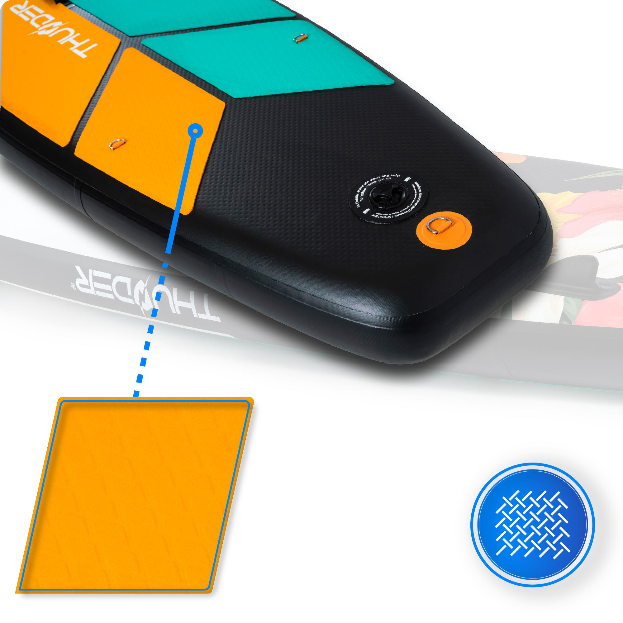 Opblaasbaar SUP-board met accessoires THUNDER NOX 320cm 7/8