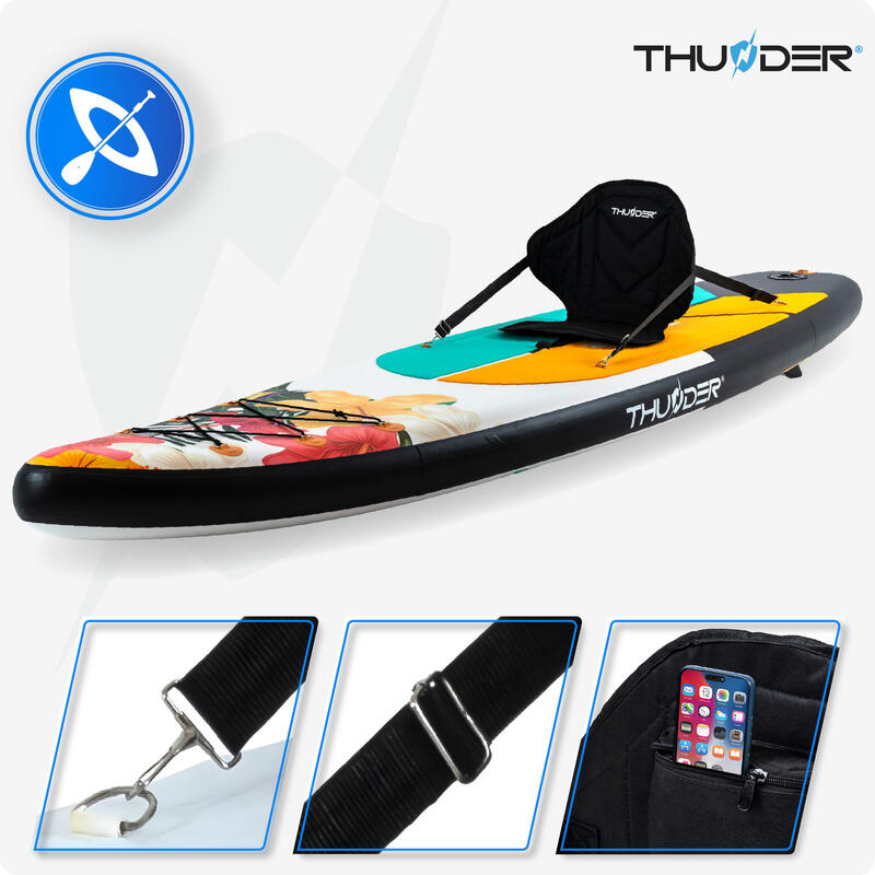 Placă SUP gonflabilă 320 cm THUNDER, rucsac plutitor, set accesorii caiac