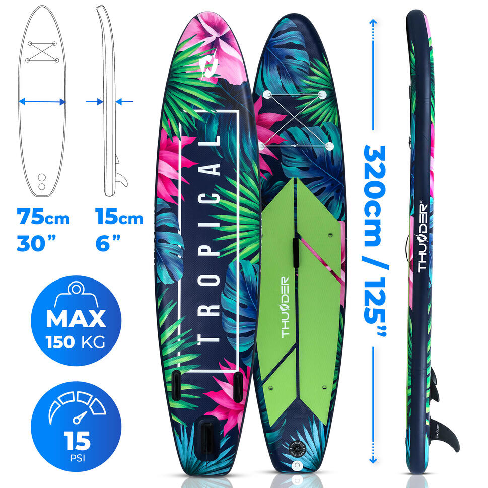 Deska SUP pompowana akcesoria THUNDER TROPI 320cm