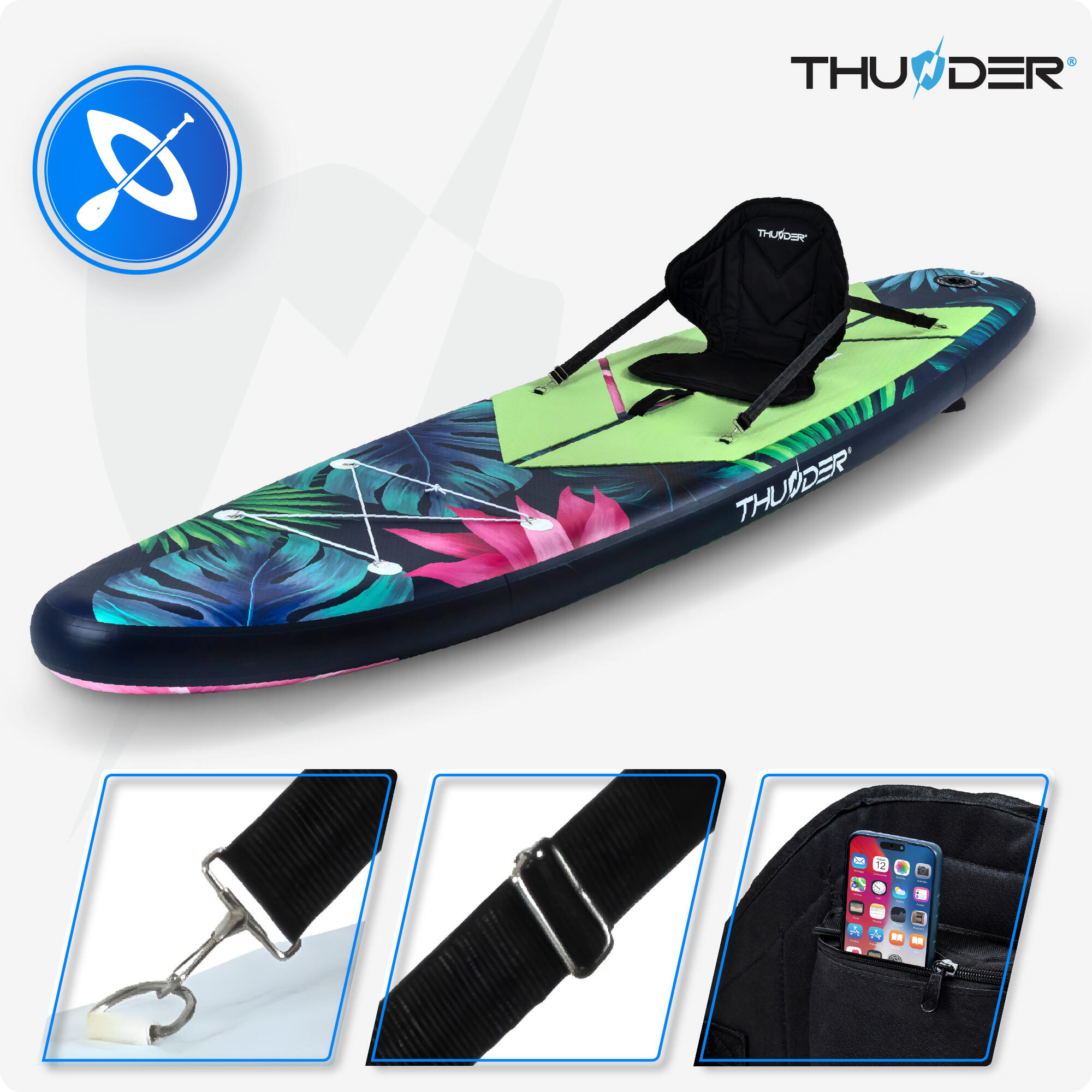 Planche de SUP gonflable avec accessoires THUNDER TROPI 320cm 3/8