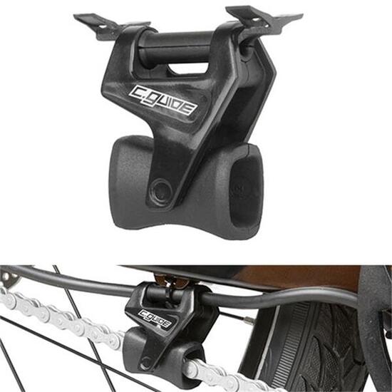 Excustar guida catena aperta in nylon nero.