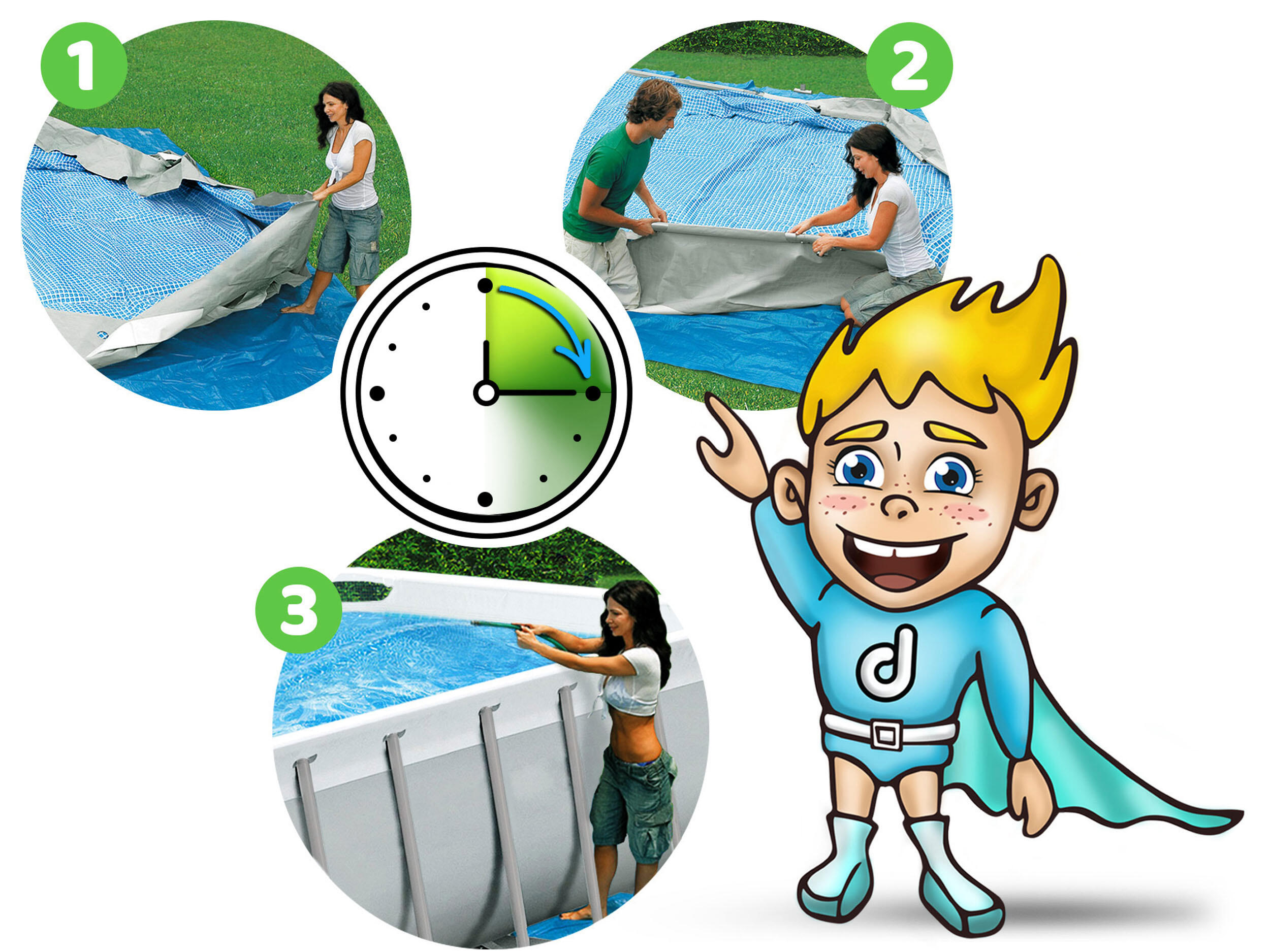 Piscina Tubular Retangular Bestway Power Steel 412 x 201 x 122 cm 6/7