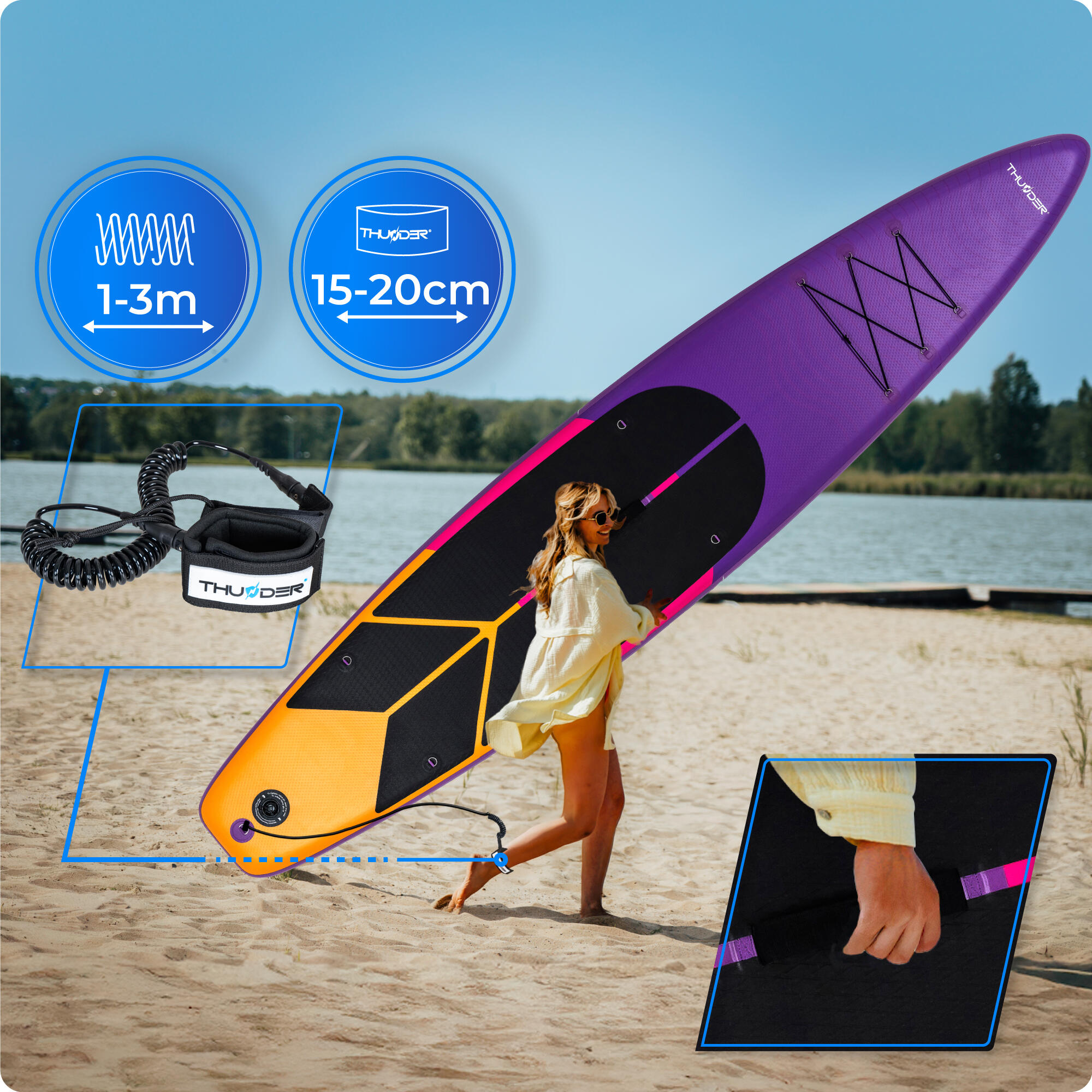 Opblaasbaar SUP-board met accessoires THUNDER SHARPE 365cm 4/8