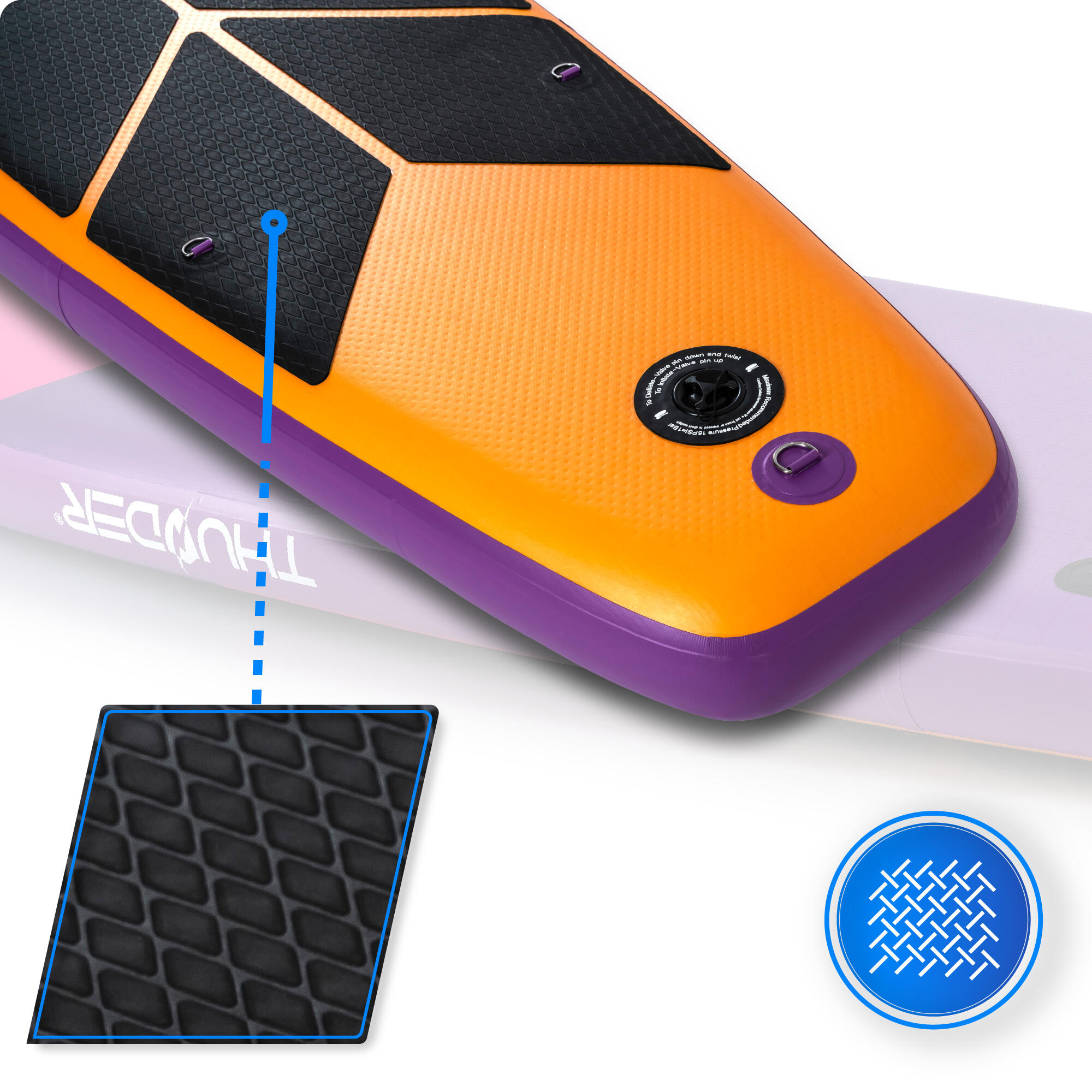 Opblaasbaar SUP-board met accessoires THUNDER SHARPE 365cm 7/8