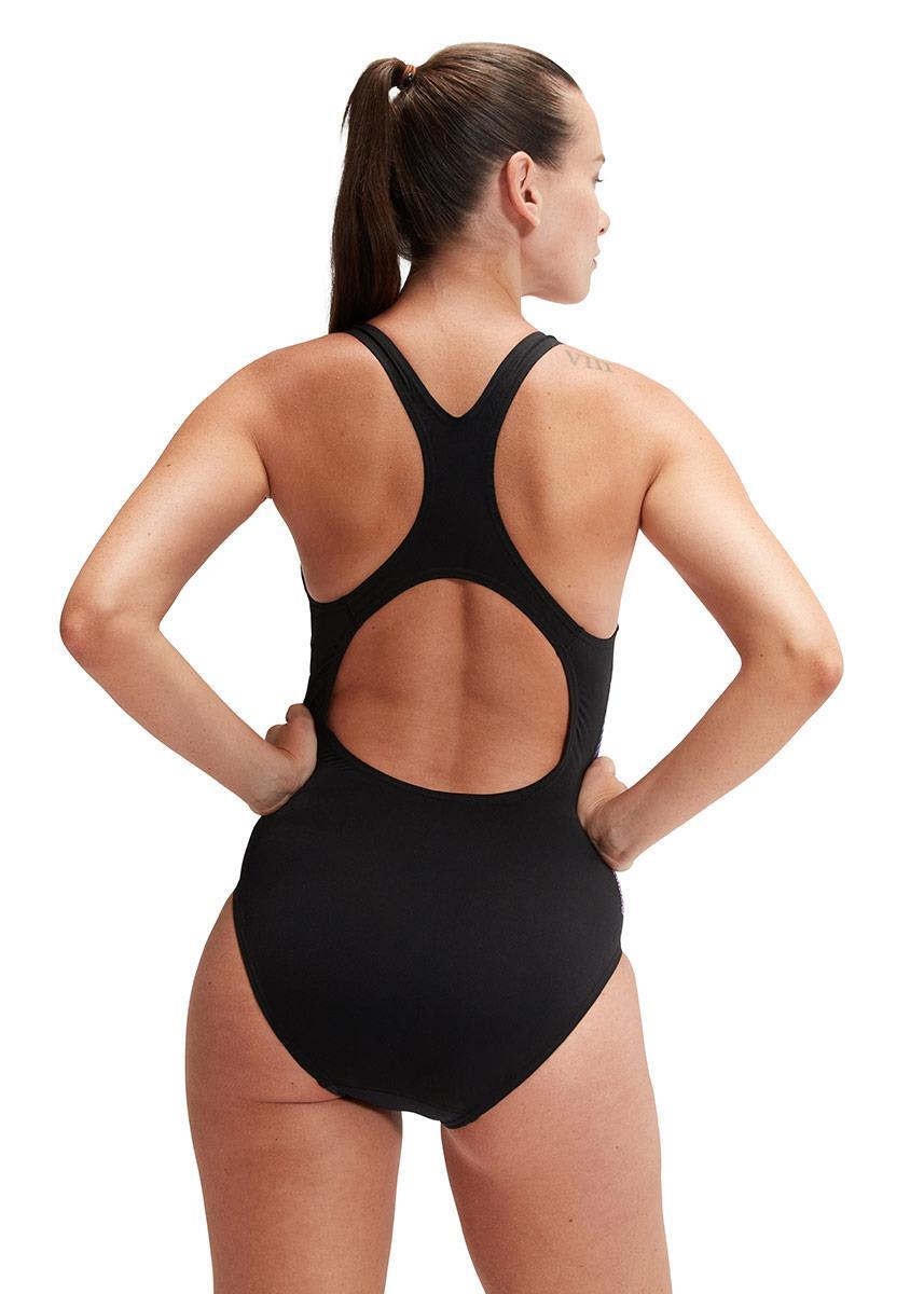 Maillot de bain Speedo Medalist imprimé numérique - Noir/Violet - Taille 32 2/7