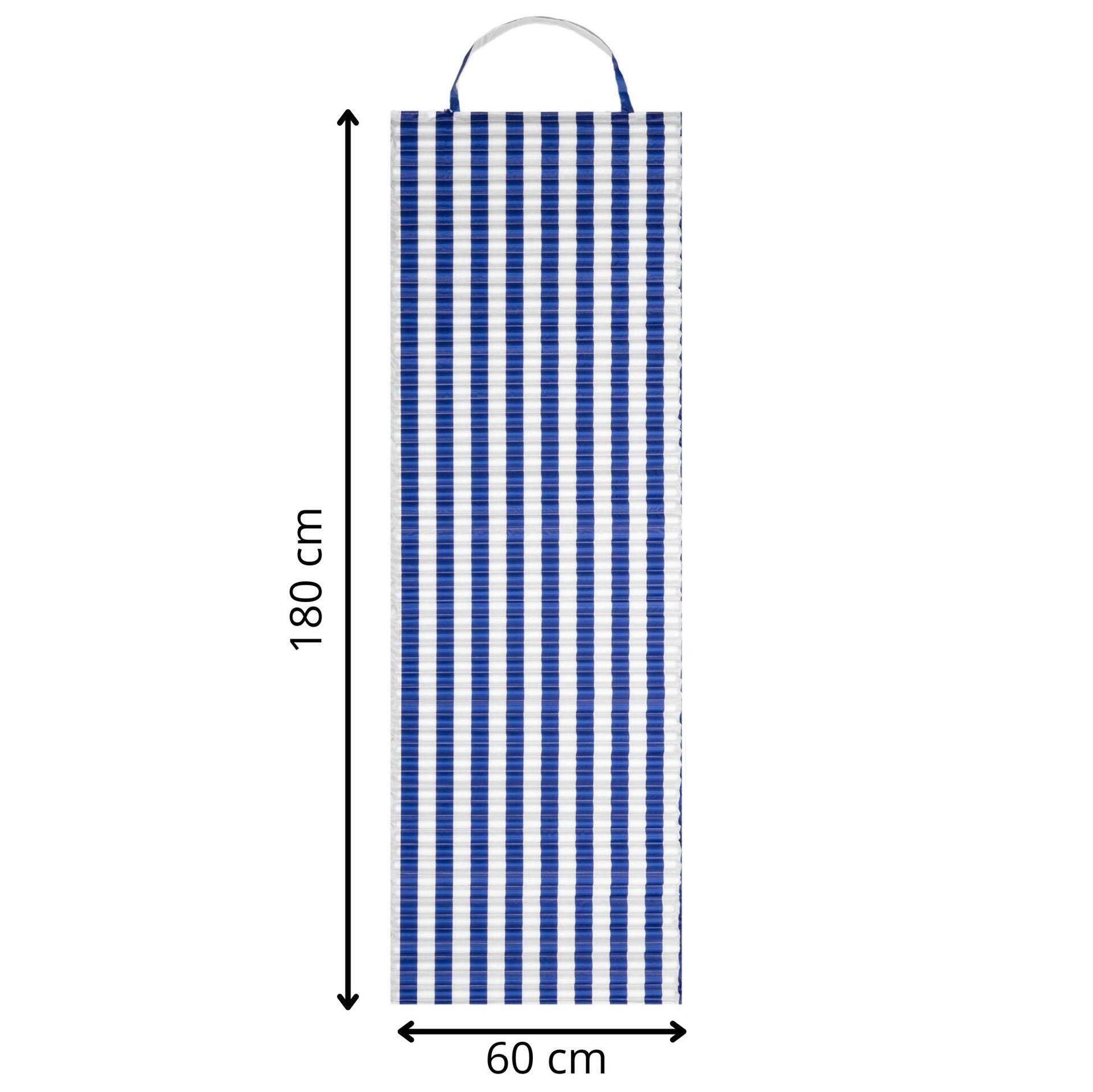 Mata na plażę 180 x 60 cm piankowa karimata na biwak kemping biało-granatowa 7/7